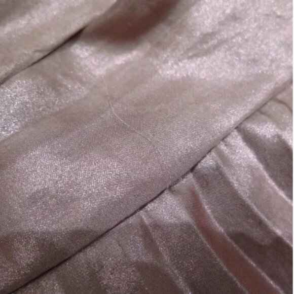 Anthropologie Maeve Pleated Satin-like Pink Skirt - Picture 5 of 10